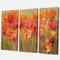 Designart - Red Handpainted Tulips - Traditional Gallery-wrapped Canvas